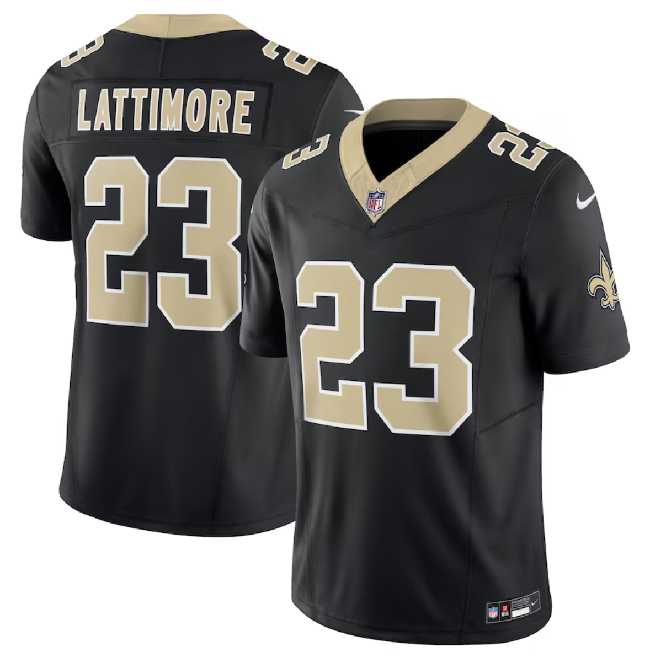 Men & Women & Youth New Orleans Saints #23 Marshon Lattimore Black 2023 F.U.S.E. Vapor Untouchable Limited Stitched Jersey